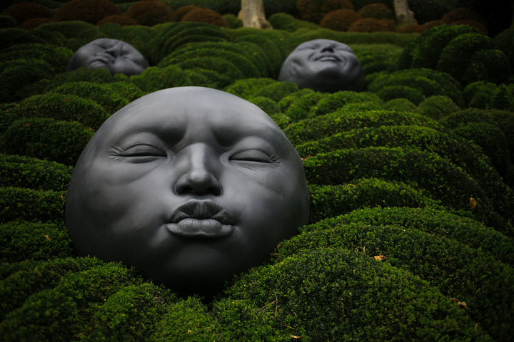 Stone face experiencing getting high